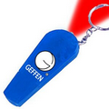 Blue Light Up Keychain Whistle w/ Red LED